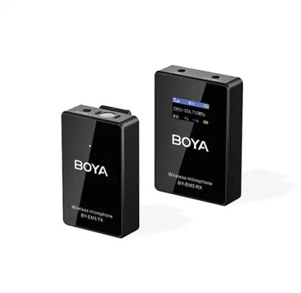 Boya BY-EM5-K1 UHF Wireless Microphone System  মাইক্রোফোন  ।