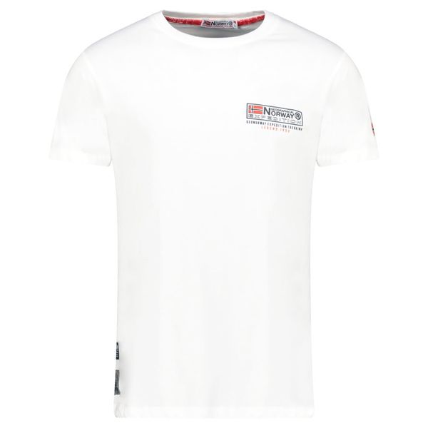 T-Shirt Men Short Sleeve with White Flag