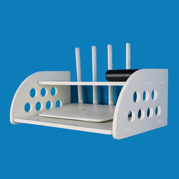 Router Stand – Round Cut New Design – White Color