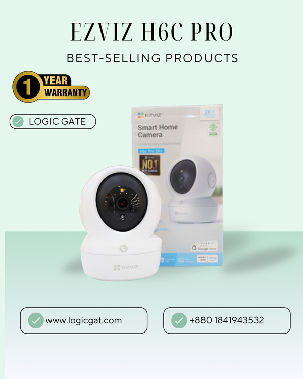 EZVIZ H6c Pro 2K+ (4mm) (4.0MP) Wi-Fi Dome IP Camera