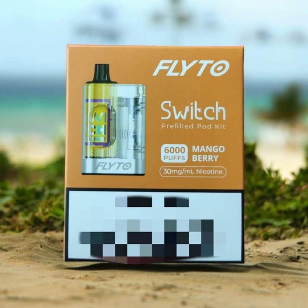 Flyto Switch mango berry 6000 Puffs Disposable Pod Kit – Rechargeable, 8ml E-liquid, Type-C Charging