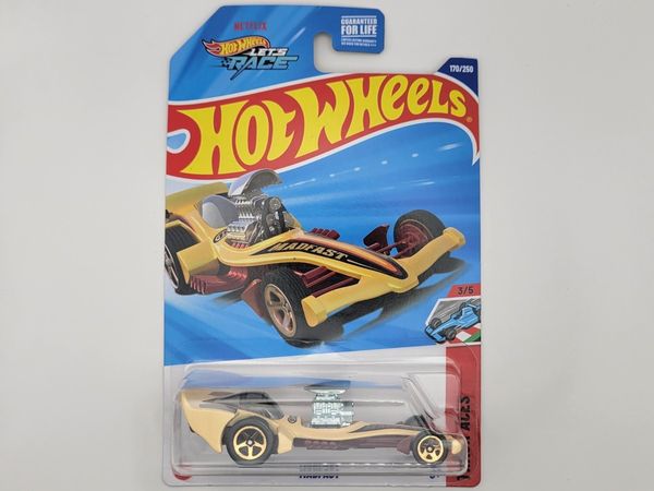 Hot Wheels Madfast-a futuristic rail dragster die-cast car.