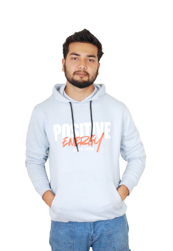 The Positive Energy Graphic Hoodie - Light Blue