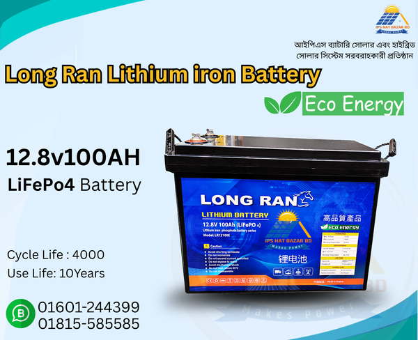 Long-Ran Lithium Iron Phosphate 12.8V 100AH Battery