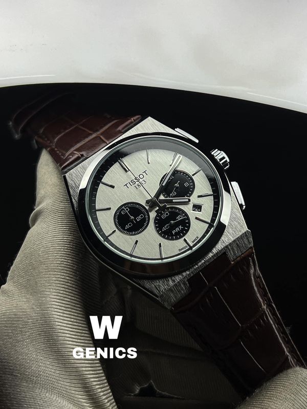 PRX panda white dial braun belt
