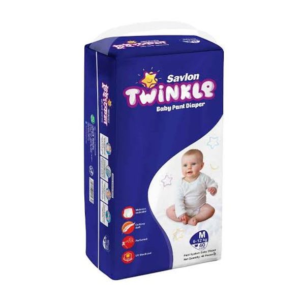 savlon twinkle baby diaper (M.size) 40pic