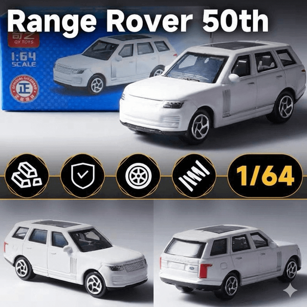 QY Toys 1:64 Range Rover 50th White Alloy Model Car