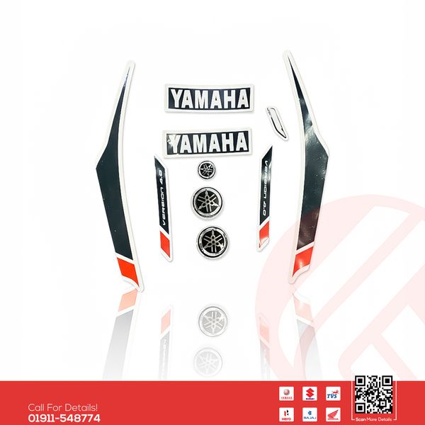 Full Set Sticker for Yamaha FZS V4 (Ice Fluo-Vermillion Color) bike.