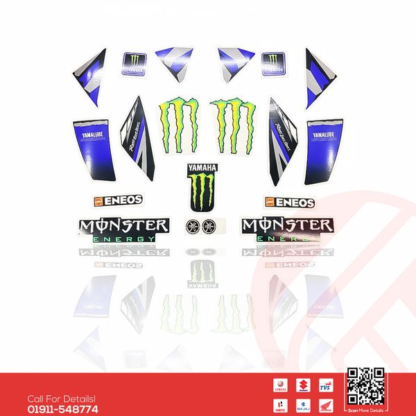 Full Set Sticker for Yamaha MT 15 V2 (Monster) bike.