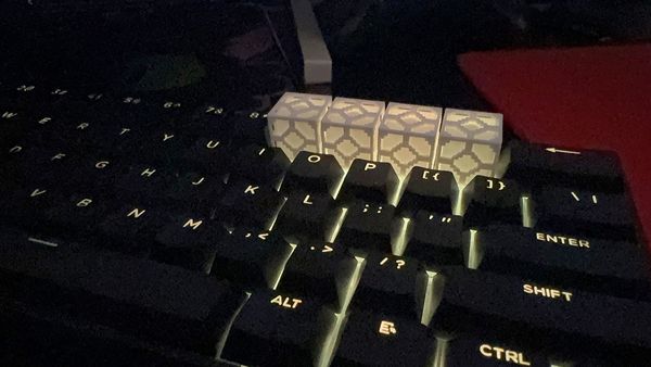 Minecraft Themed Shinethrough Keycaps - Set of 4 Keycaps