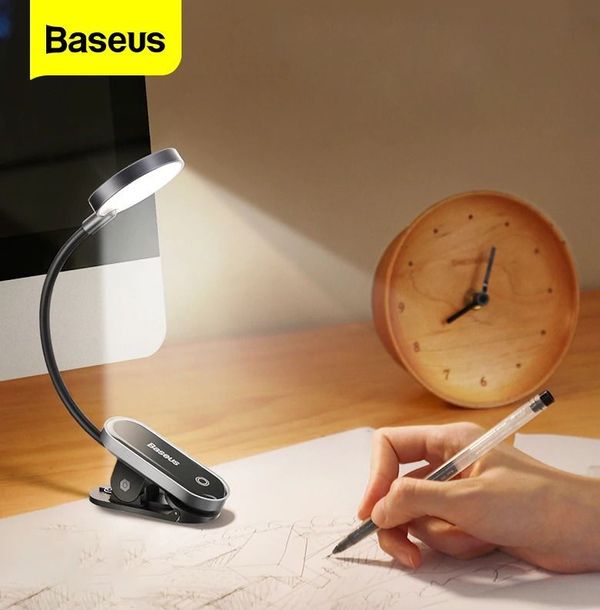 Baseus Rechargeable Mini Clip Lamp For Book Reading, Aquarium, Laptop Keybaord Light Portable And Useful (DGRAD-0G) made in China টেবিল ল্যাম্প লাইট ।।