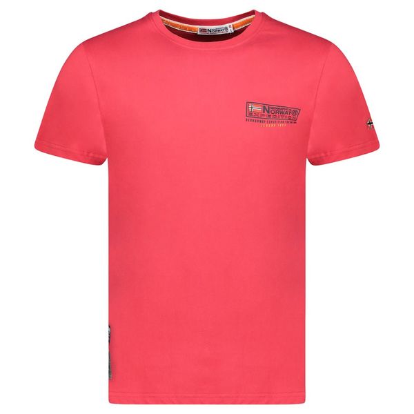 T-Shirt Men Short Sleeve with Red Flag