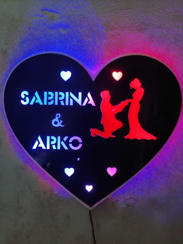 Acrylic Couple Design Lighting Product