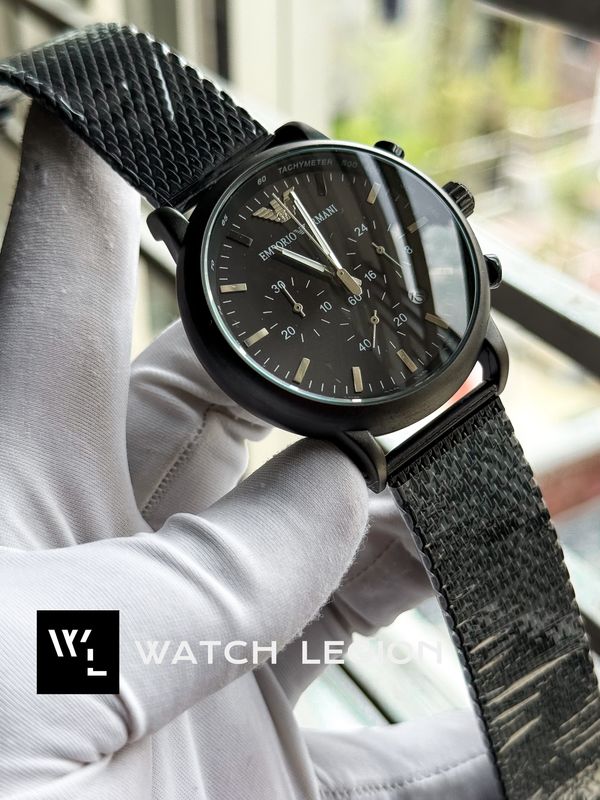 ARMANI MESH CHAIN MATT FULL BLACK