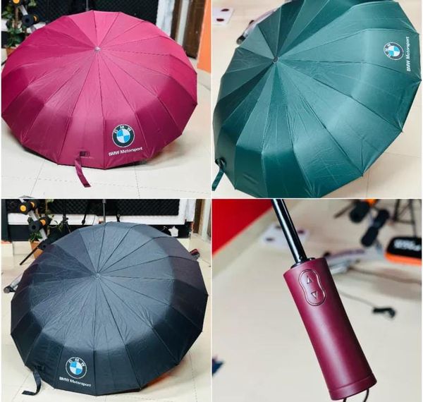 BMW 16 Ribs Automatic Open and Close Compact Umbrella – Random Color