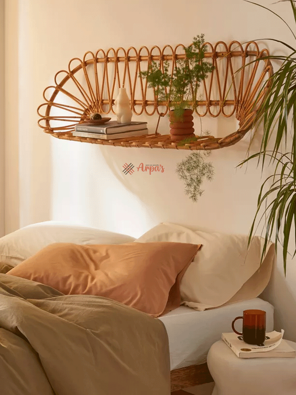 Exclusive Style Rattan Wall Shelf