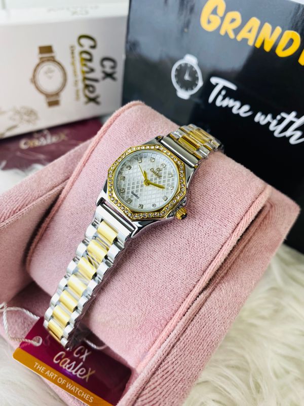 Caslex girls smal dial watch with butterfly lock