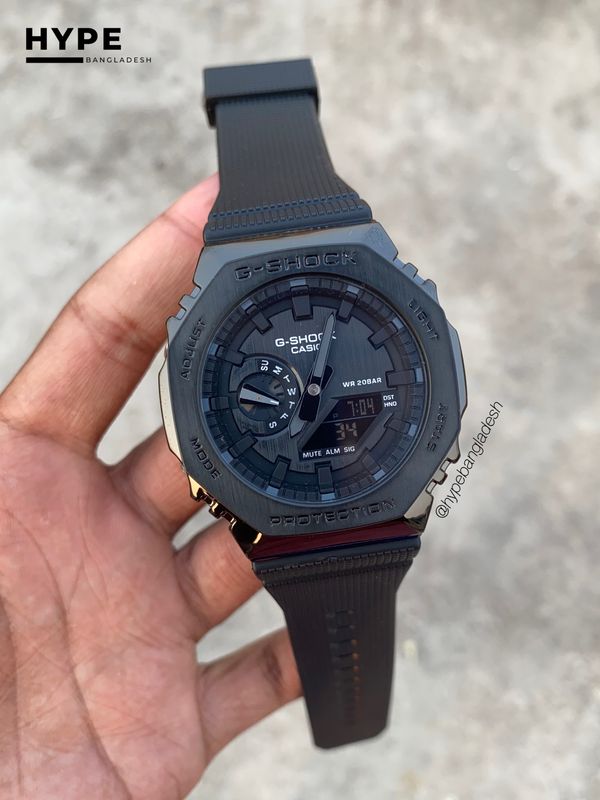 GSHOCK metal model black case black dial
