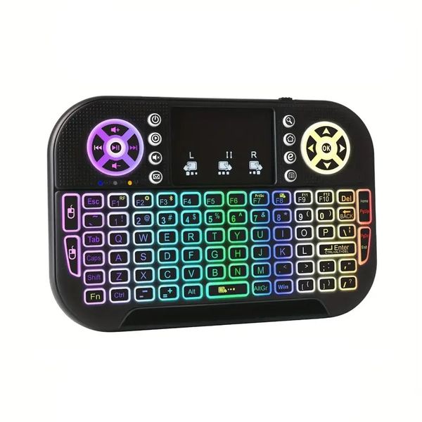 GearUP MK20 2.4GHz + Wireless Dual Mode RGB Backlit Rechargeable Mini Portable Keyboard With Touchpad রিচার্জিবল মিনি কীবোর্ড।