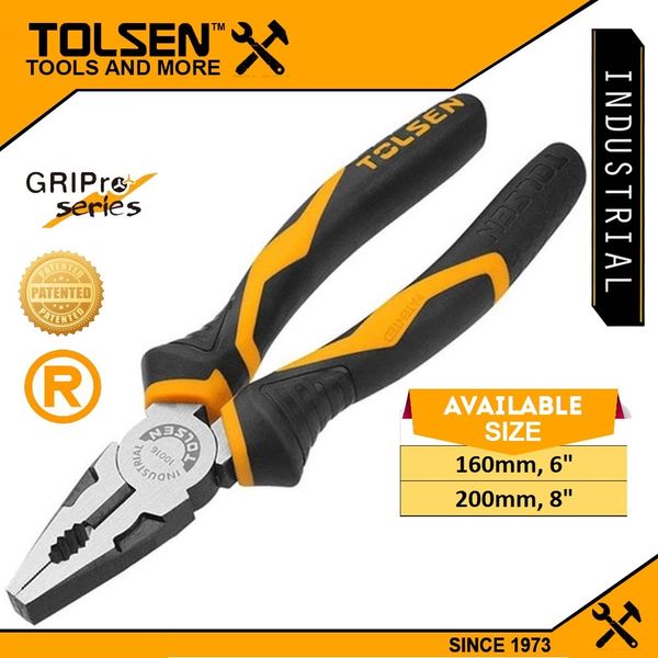 TOLSEN Combination Pliers ( 6" | 8" ) Industrial Series Model: 10015 | 10017