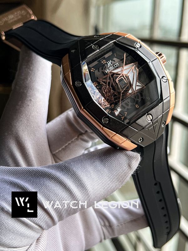 HUBLOT SANG BLEU 3 ROSE GOLD BODY BLACK BEZEL