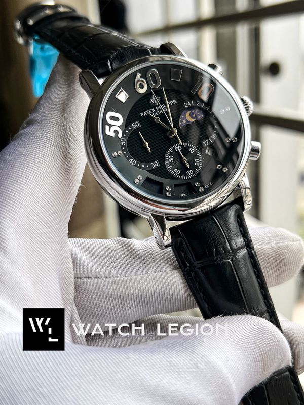 PATEK BLACK BELT BIG DIGITS BLACK DIAL