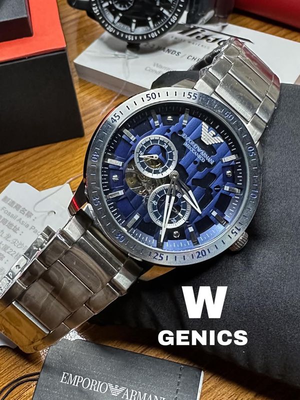 Emporio Armani Meccanico AR60052 Blue Dial Original