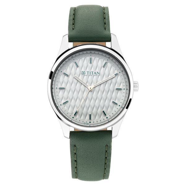 TITAN Women’s Leather Strap Analog Watch - 2639SL04