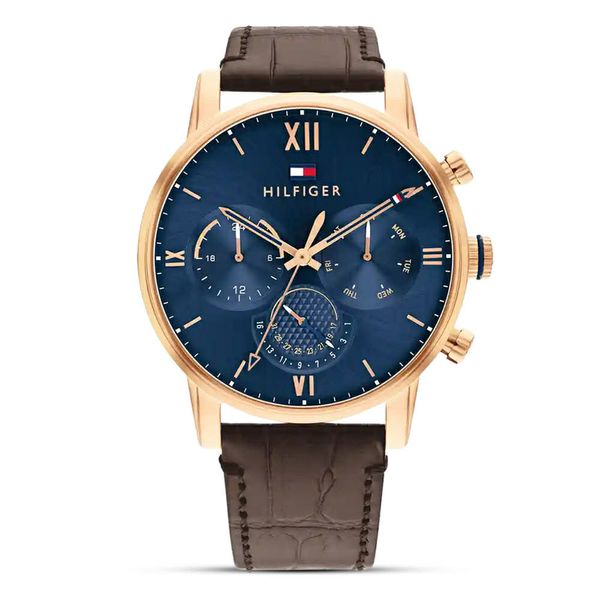 TOMMY HILFIGER BROWN LEATHER QUARTZ MEN'S WATCH TH1791933