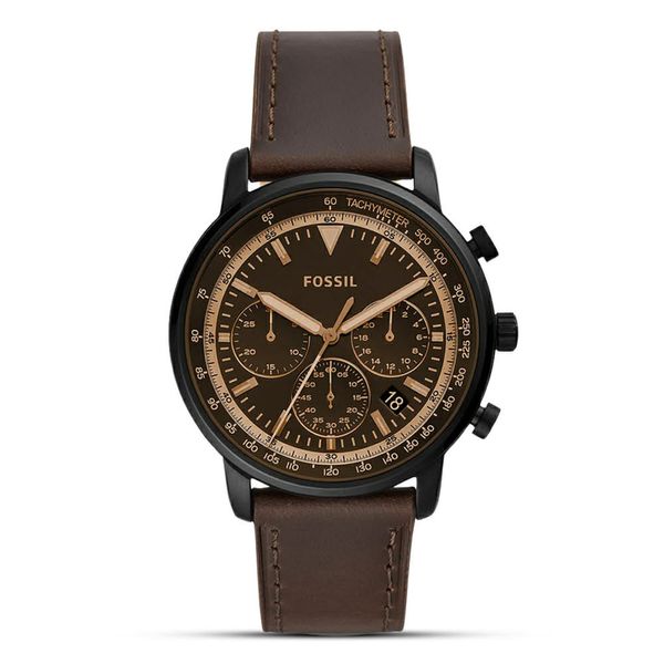 FOSSIL GOODWIN CHRONOGRAPH BROWN LEATHER MEN'S WATCH