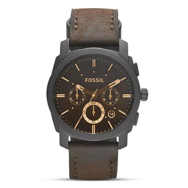 FOSSIL MID-SIZECHRONOGRAPH BROWN LEATHER MEN'S WATCHFS4656