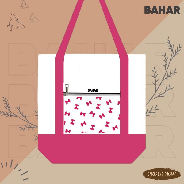 Bows Versatile Casual Hand-held Tote Bag - Dual-Color Tote Bag