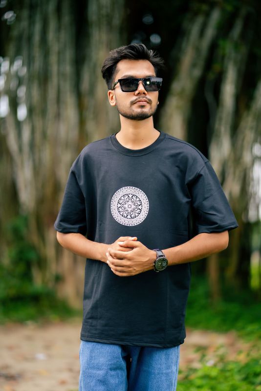 Black Dove Shoulder T-shirt For Men