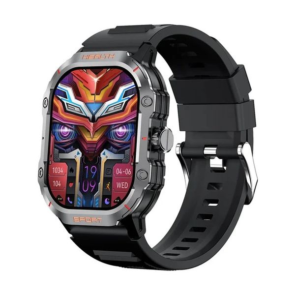 HK24 Amoled 2.01inch Outdoor Sport Smartwatch – Black Color স্মার্ট ওয়াচ।