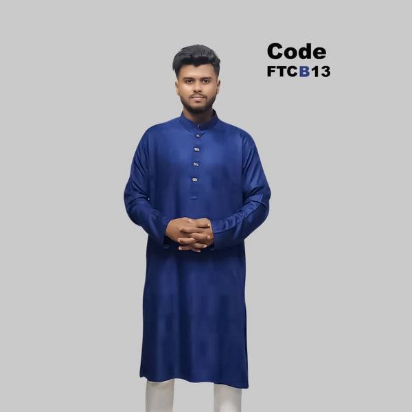 প্রিমিয়াম চিনিগুড়া সলিড পাঞ্জাবি/ কালার > Navy Blue