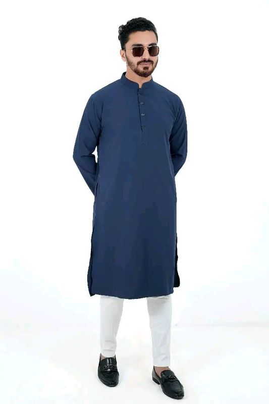 প্রিমিয়াম মাইক্রোস্টিজ সলিড পাঞ্জাবি/ কালার > Navy Blue