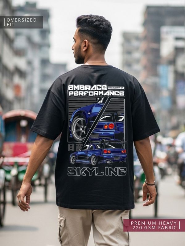 0S03 GTR Skyline Oversized T-shirt