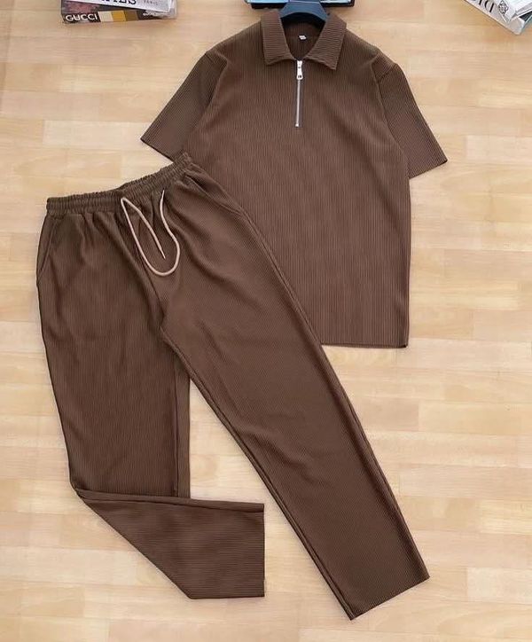 Half Zipper Polo T-Shirt & Trouser Combo