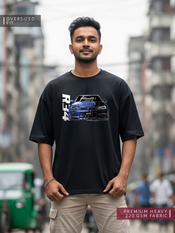 0S18 GTR-34 Oversized T-Shirt