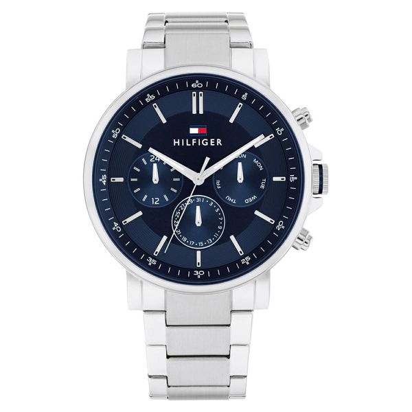 TOMMY HILFIGER STAINLESS STEEL NAVY DIAL MULTI FUNCTION MEN'S WATCH -1710588