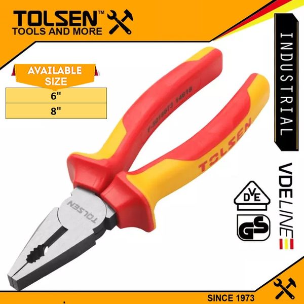 TOLSEN Insulated Combination Plier ( 6" | 8" ) Premium Series Model: V16006 | V16008