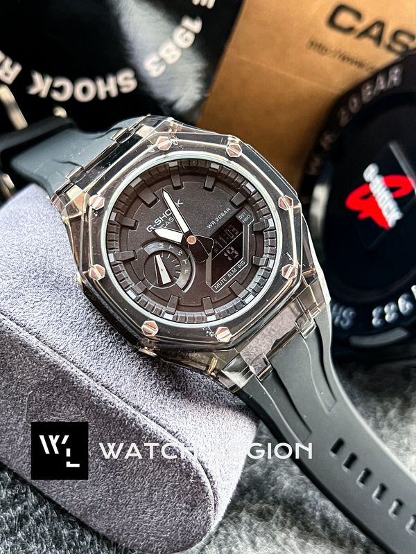 CASIO GSHOCK 2100 TRANSPARENT FULL BLACK