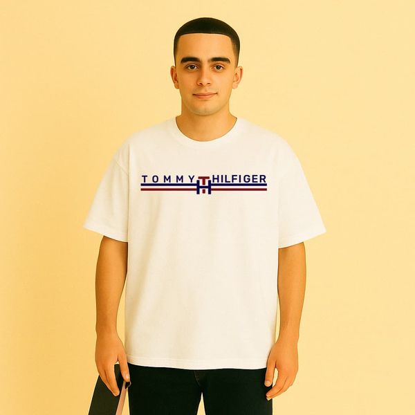 Tommy HilfFiger Drop Shoulder T shirt.