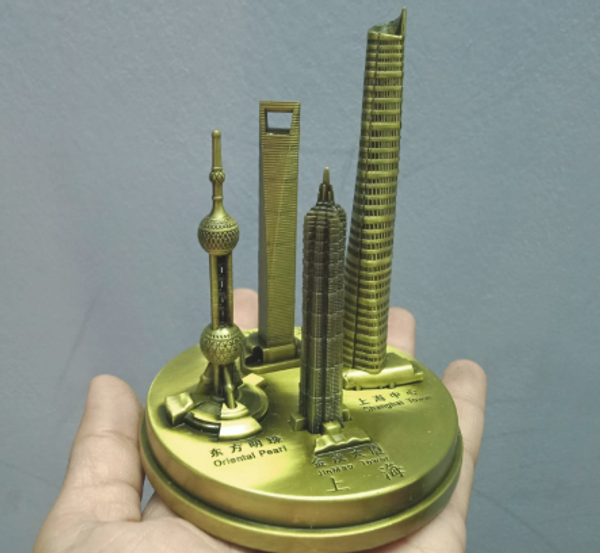 Shanghai Skyline Architecture Model Replica - Collectible Souvenir Building Decoration for Office or Home