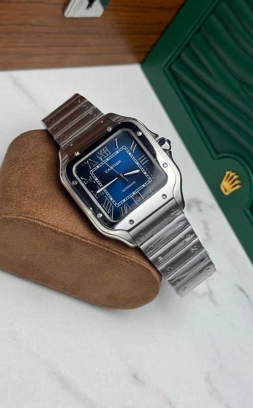 Cartier Santos blue dial