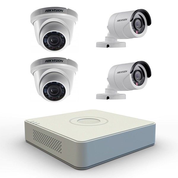 HIKVISION 4 unit 1080P night vision security cc camera Package