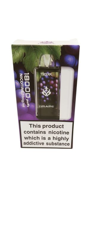 Ttigerr 18k Puffs Disposable Grape 1 Piece