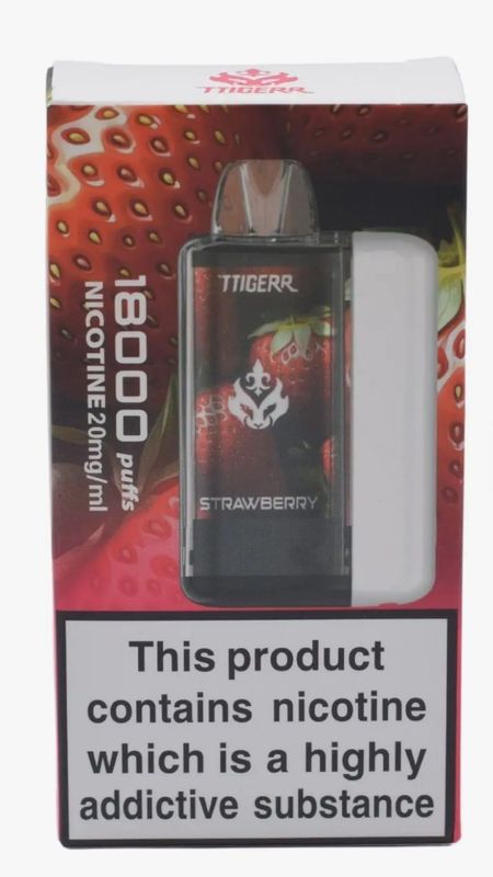 Ttigerr 18k Puffs Disposable Strawberry 1 Piece