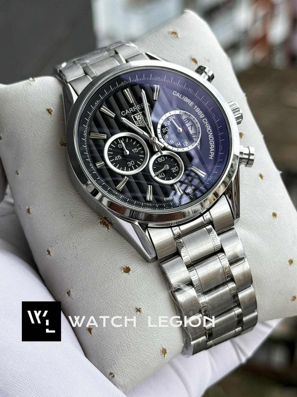 TAG CHAIN 1969 FULL SILVER BLACK DIAL