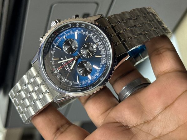 BREITLING NAVITIMER BLUE DIAL BLACK RING
